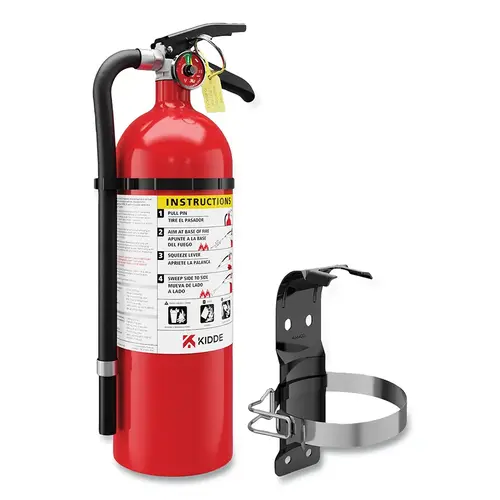 Pro Multi-Purpose Fire Extinguisher, ABC Fire Type, 5 lb Capacity, Includes Strap Bracket, 4 EA/CA - pack of 4 Pro Multi-Purpose Fire Extinguisher, ABC Fire Type, 5 lb Capacity, Includes Strap Bracket, 4 EA/CA - pack of 4