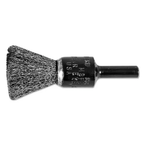 Standard Duty Crimped End Brushes, Stainless Steel, 22,000 rpm, 1/2" x 0.006 - pack of 10