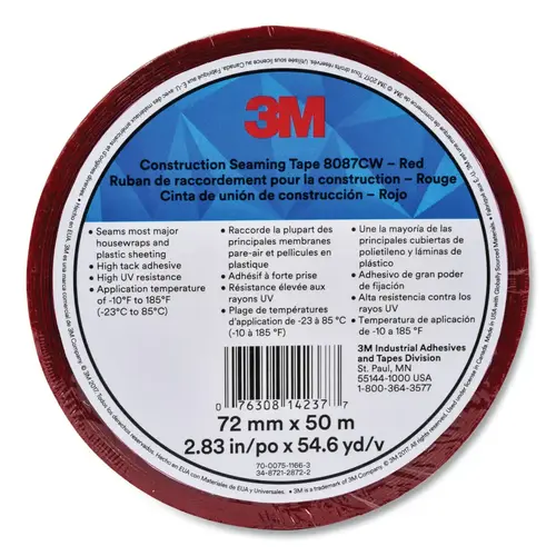 SEAMING TAPE 8087CW, RED, 72MMX50M - pack of 16 SEAMING TAPE 8087CW, RED, 72MMX50M - pack of 16