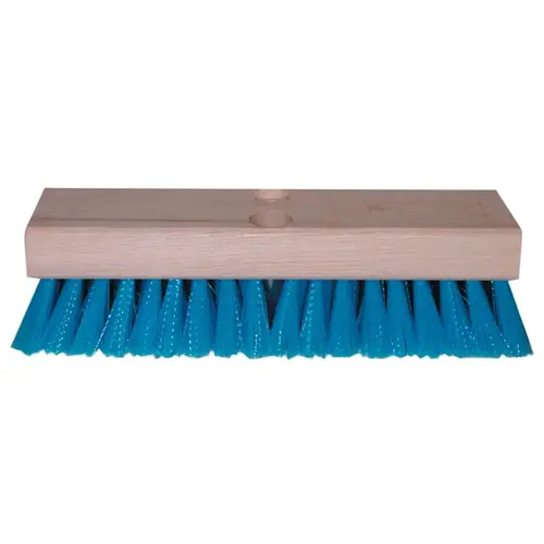 Deck Scrub Brushes, 10 in Hardwood, 1 3/4 in Trim L, XStiff Blue Crimped Poly - pack of 12 Deck Scrub Brushes, 10 in Hardwood, 1 3/4 in Trim L, XStiff Blue Crimped Poly - pack of 12