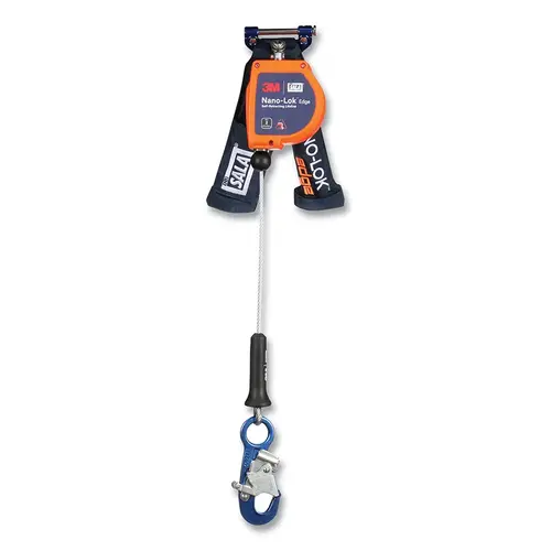 Nano-Lok Edge Self-Retracting Lifeline, 8 ft, Al Snap Hook, 420 lb, 1 Leg, Galvanized Cable Orange Nano-Lok Edge Self-Retracting Lifeline, 8 ft, Al Snap Hook, 420 lb, 1 Leg, Galvanized Cable Orange