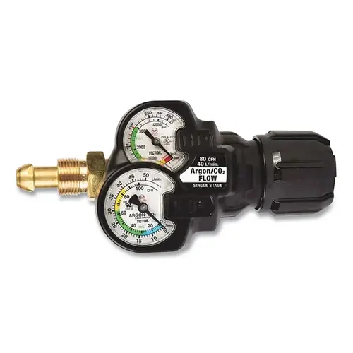EDGE Series 2.0 Regulator, ESS32 Flowmeter, Argon (Ar)/Carbon Dioxide (CO2), 0 to 80 CFH, 4000 psig Inlet, CGA 320 EDGE Series 2.0 Regulator, ESS32 Flowmeter, Argon (Ar)/Carbon Dioxide (CO2), 0 to 80 CFH, 4000 psig Inlet, CGA 320