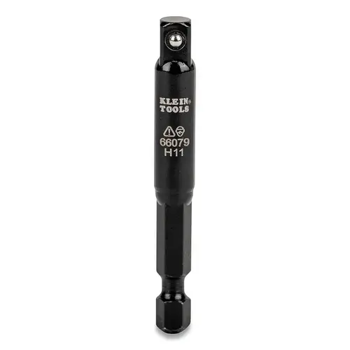 Flip Impact Socket Adapter, 1/4 in to 1/4 in, 3 in L, Black Oxide Flip Impact Socket Adapter, 1/4 in to 1/4 in, 3 in L, Black Oxide