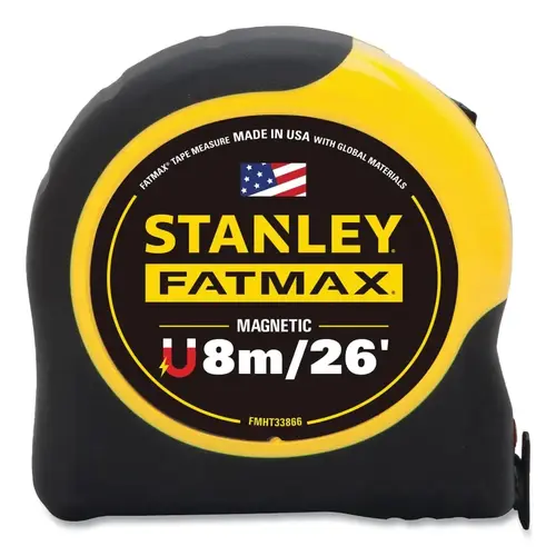 FatMax Magnetic Tape Measure, 26 ft x 1-1/4 in, SAE/Metric, Yellow/Black - pack of 6 FatMax Magnetic Tape Measure, 26 ft x 1-1/4 in, SAE/Metric, Yellow/Black - pack of 6