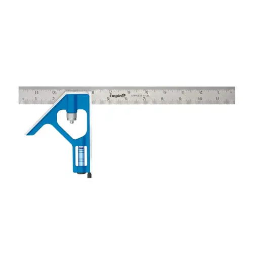 True Blue Combination Square, 300 mm W, .001 in, Zinc/Stainless Steel True Blue Combination Square, 300 mm W, .001 in, Zinc/Stainless Steel