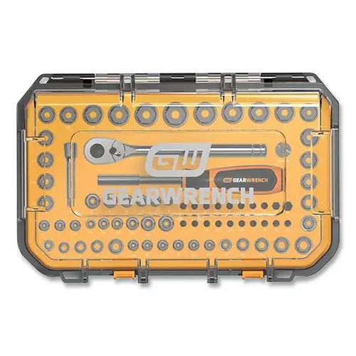 Mechanic Tools Set, 75 Pc, Clear Top case, Foam Storage Tray