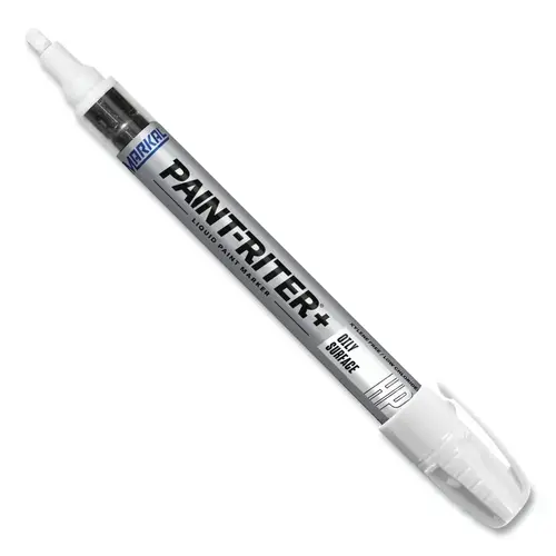Paint-Riter + Oily Surface Paint Marker, White, 1/8 in Tip, Medium - pack of 12 Paint-Riter + Oily Surface Paint Marker, White, 1/8 in Tip, Medium - pack of 12