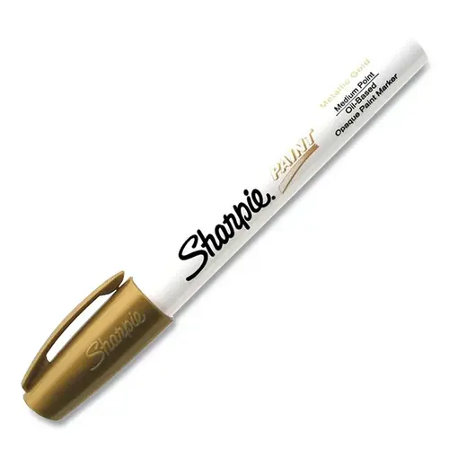Oil Based Paint Marker, Gold, Medium Bullet - pack of 12