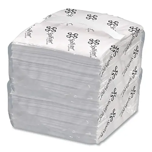 Sorbent Pads and Rolls, 18 in L x 16 in W, Oil Only, Light, Unbonded, Single-Ply, White, Pads, 200 Count - pack of 200 Sorbent Pads and Rolls, 18 in L x 16 in W, Oil Only, Light, Unbonded, Single-Ply, White, Pads, 200 Count - pack of 200