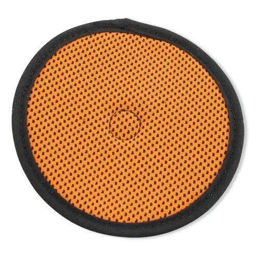 Hard Hat Replacement Top Pad, 4 in W x 4 in L, Polyester, Hook-and-Loop, Black/Orange - pack of 3 Hard Hat Replacement Top Pad, 4 in W x 4 in L, Polyester, Hook-and-Loop, Black/Orange - pack of 3