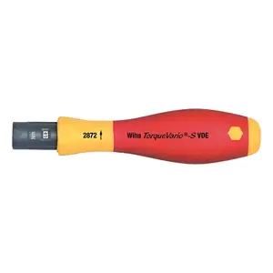 WIHA TOOLS 28738 Insulated TorqueVario-S 2.0 - 7.0 NM, w/Adjustment Tool, Red/Yellow