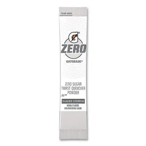 GATORADE ZERO 04458 G Zero Powder Stick, 0.10 oz Volume, 16.9 oz Yield, Glacier Cherry - pack of 120