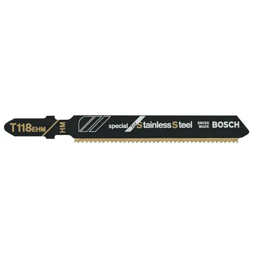 Carbide-Tipped T-Shank Jigsaw Blades for Stainless Steel, 3 1/4 in, 14 TPI Carbide-Tipped T-Shank Jigsaw Blades for Stainless Steel, 3 1/4 in, 14 TPI