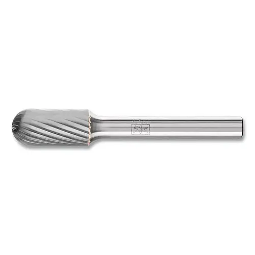 Carbide Bur Bit, 3/8 in dia, 3/4 in L cut, 1/4 in shank, Standard Carbide Bur Bit, 3/8 in dia, 3/4 in L cut, 1/4 in shank, Standard