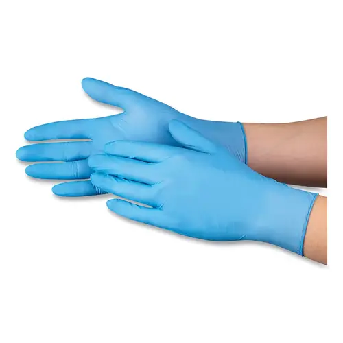 Soft Comfort Nitrile Exam Gloves, Beaded Cuff, Medium, Soft Blue - pack of 10 Soft Comfort Nitrile Exam Gloves, Beaded Cuff, Medium, Soft Blue - pack of 10