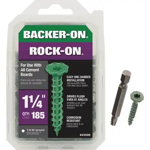 Backer-On Rock-On 23500 #9 x 1-1/4 In. Star Drive Cement Board Screws (185 Ct.)