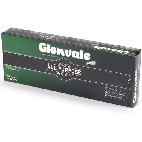GLENVALE DELI PAPER DIXIE INTERFOLDED 6X10.75 GLENVALE DELI PAPER DIXIE INTERFOLDED 6X10.75