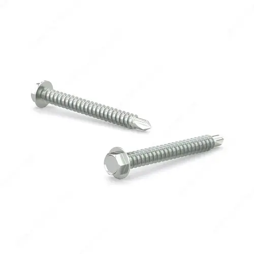 Zinc Plated Metal Screw, Hex Head With Washer, Self-Tapping Thread, Self-Drilling Point Zinc Plated Metal Screw, Hex Head With Washer, Self-Tapping Thread, Self-Drilling Point