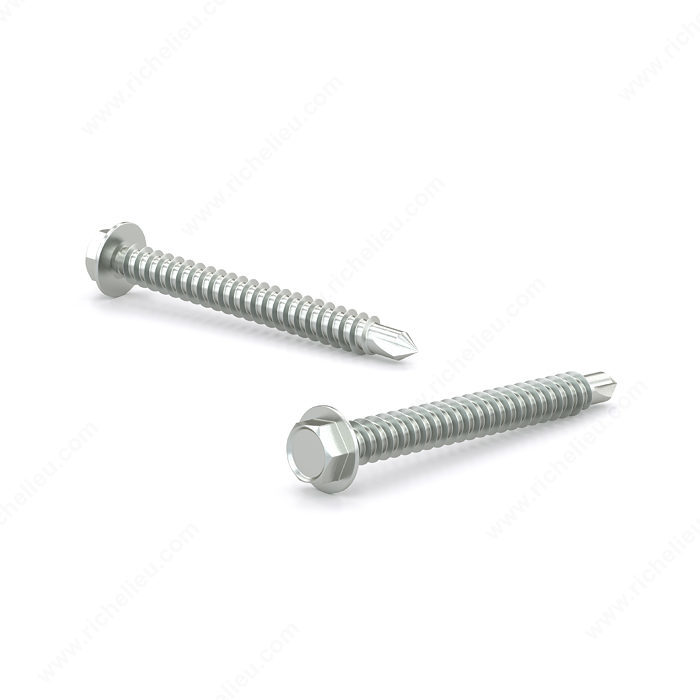 Reliable HTZTMPLTBPS Zinc Plated Metal Screw, Hex Head With Washer, Self-Tapping Thread, Self-Drilling Point