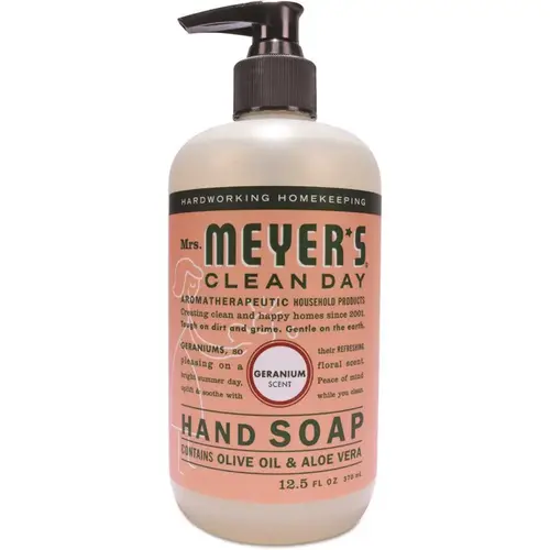Mrs. Meyer'S Clean Day Liquid Hand Soap, Geranium, 12.5 Oz, Case Of 6