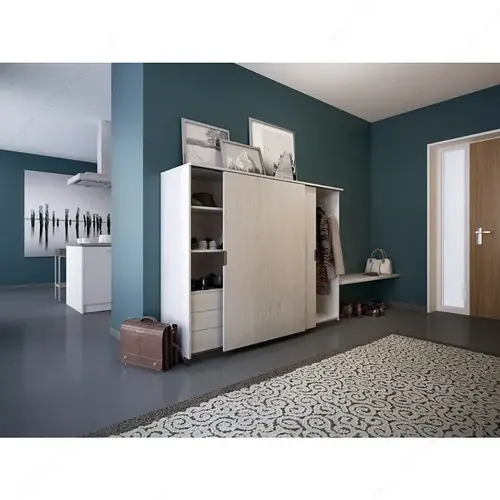 CLIPO 26 H MS Bypassing Sliding System for Semi-Overlay Cabinet Doors