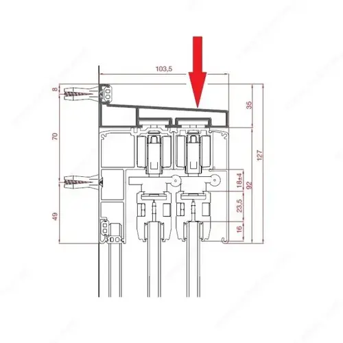 Type 1770 Wall Profile for Two Tracks