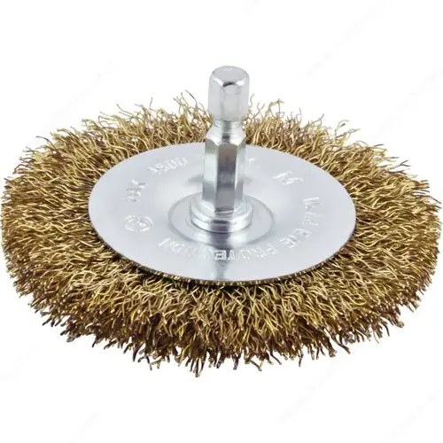 Wire Wheel Brush with 1/4 in (6.35 mm) Hex Shank Wire Wheel Brush with 1/4 in (6.35 mm) Hex Shank