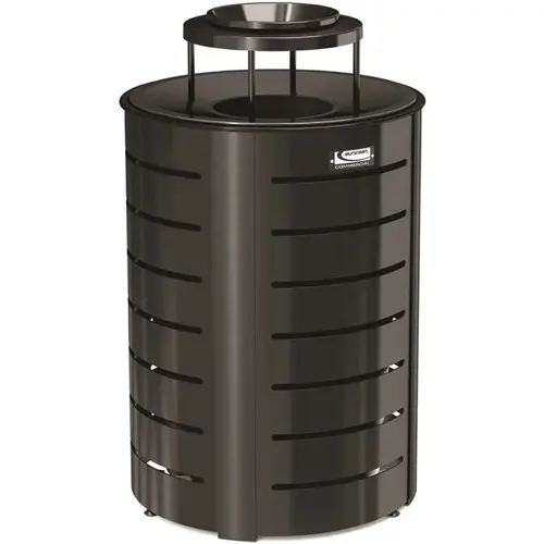 35 Gallon Outdoor Decorative Metal Trash Can With Metal Lid 35 Gallon Outdoor Decorative Metal Trash Can With Metal Lid