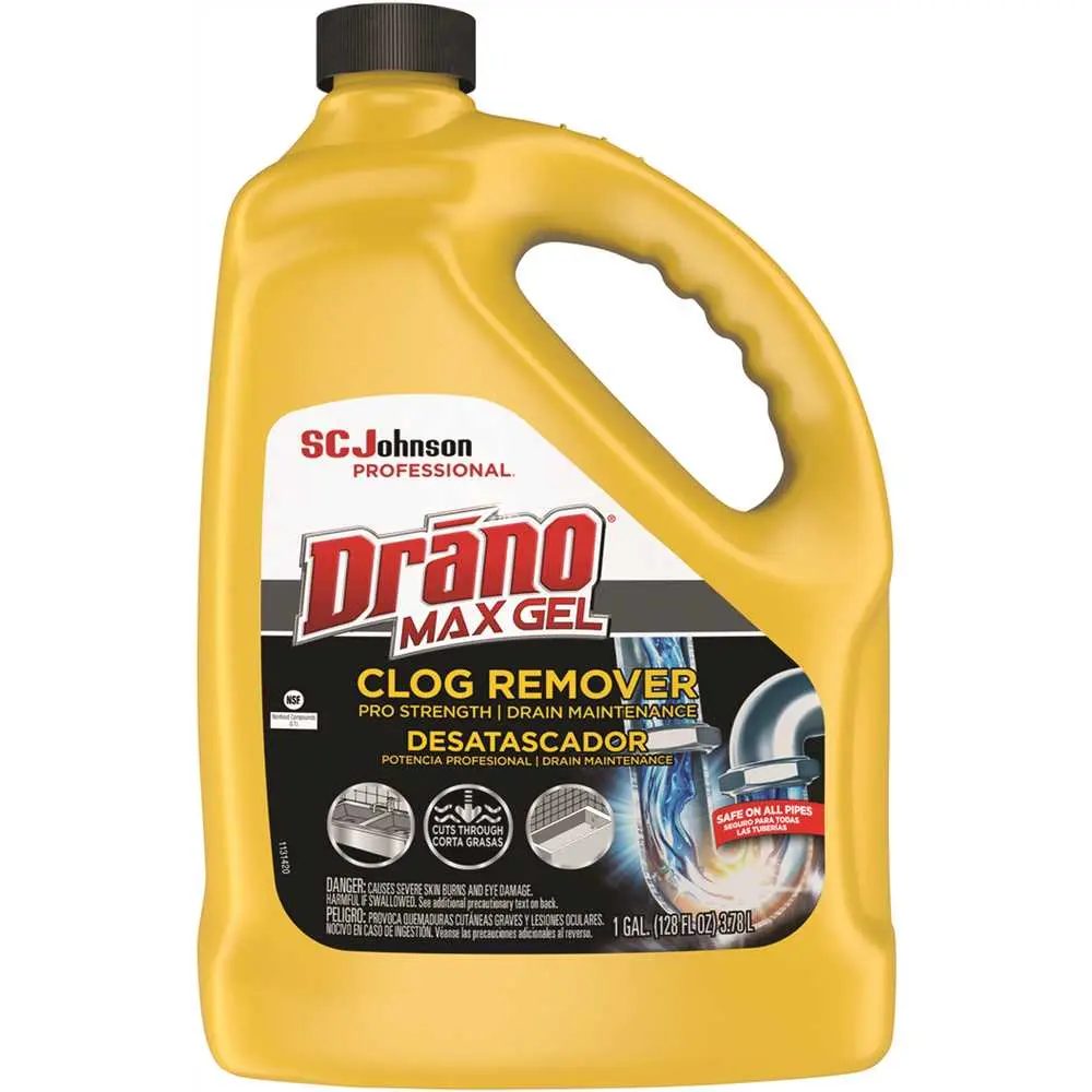 DRANO Drano PRO Strength Max Gel Clog Remover 128 Oz Bottle Case Of 4 696642 DRANO Drano PRO Strength Max Gel Clog Remover 128 Oz Bottle Case Of 4 696642