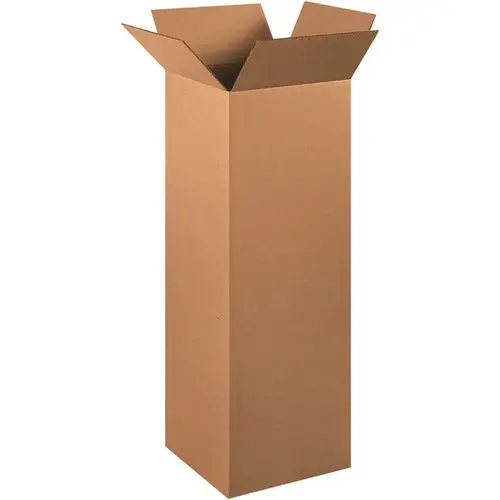 Box Partners Tall Corrugated Boxes 12"x12"x36" Kraft Package Of 15 Box Partners Tall Corrugated Boxes 12"x12"x36" Kraft Package Of 15