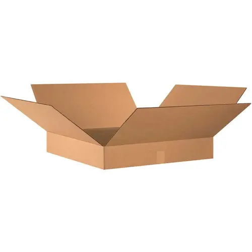 Box Partners Flat Corrugated Boxes 24"x24"x4" Kraft Package Of 10 Box Partners Flat Corrugated Boxes 24"x24"x4" Kraft Package Of 10