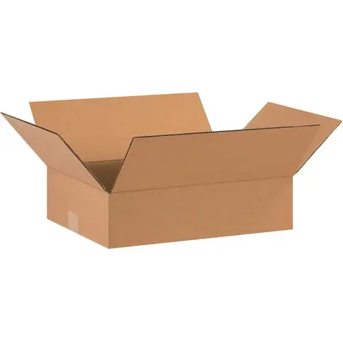 Box Partners Flat Corrugated Boxes 16"x12"x4" Kraft Package Of 25 Box Partners Flat Corrugated Boxes 16"x12"x4" Kraft Package Of 25