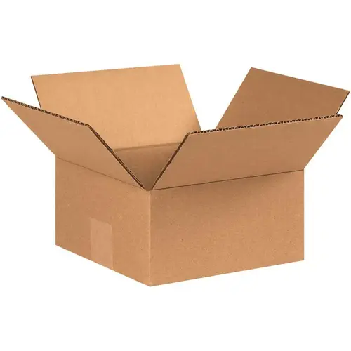 Box Partners Flat Corrugated Boxes 8"x8"x4" Kraft Package Of 25 Box Partners Flat Corrugated Boxes 8"x8"x4" Kraft Package Of 25