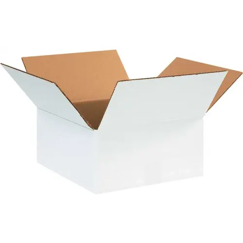 Box Partners Corrugated Boxes 12"x12"x6" White Package Of 25 Box Partners Corrugated Boxes 12"x12"x6" White Package Of 25