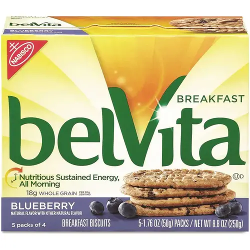 Nabisco 1.76 Oz Blueberry Belvita Breakfast Biscuit Package Of 64