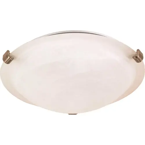 Satco Brushed NICKEL 16 Tri Clip Flush Fixture Satco Brushed NICKEL 16 Tri Clip Flush Fixture