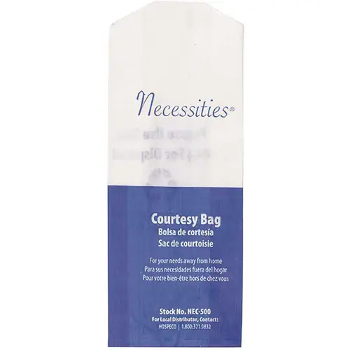 Necessities Feminine Hygiene Disposal Bag,3 X 2 X 8,white