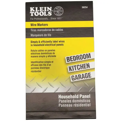 Klein Tools Wire Marker Book For Electrical Panels Klein Tools Wire Marker Book For Electrical Panels