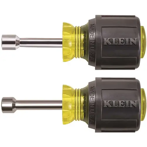 Klein Tools Magnetic Stubby Nut Driver Set With Shank 1-1/2", Package of 2 Klein Tools Magnetic Stubby Nut Driver Set With Shank 1-1/2", Package of 2