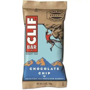 CLIF BAR CBC160004 Clif Bar Clif    Bar Energy Bar, Chocolate Chip, 2.4oz, Package Of 12