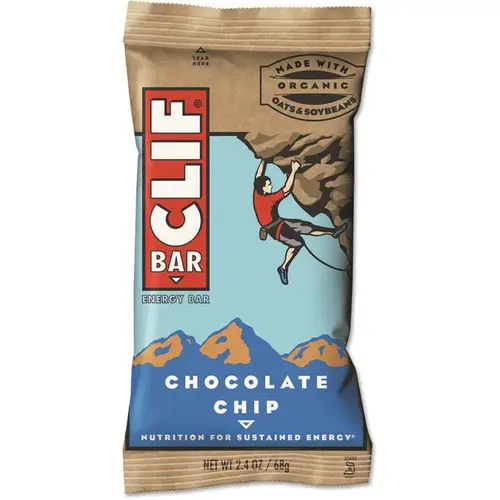 Clif Bar Clif    Bar Energy Bar, Chocolate Chip, 2.4oz, Package Of 12