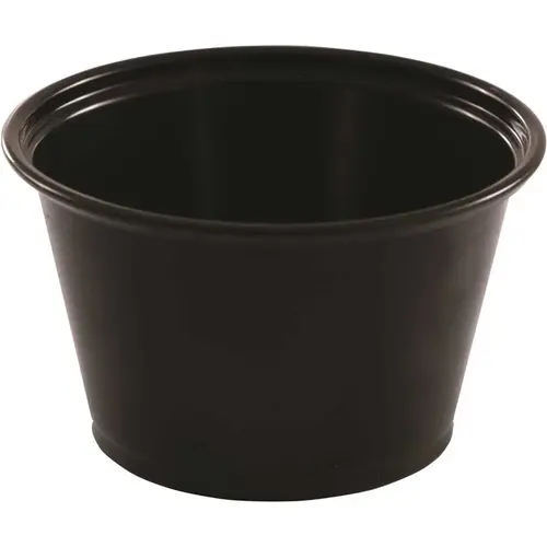 Empress Plastic Portion Cup 4oz Black, Case Of 2500