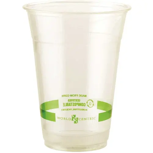 World Centric Clear Cold Cups, 16 Oz, Clear, Case Of 1000
