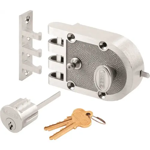 Segal Single Cylinder Slamlock, Brushed Chrome Finish