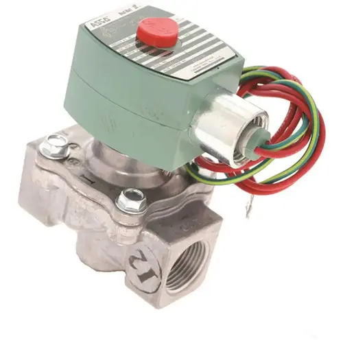 Valve Solenoid 2 Way Normally Closed 3/4" Npt 120vac 9.5 Cv 0-2 PSI