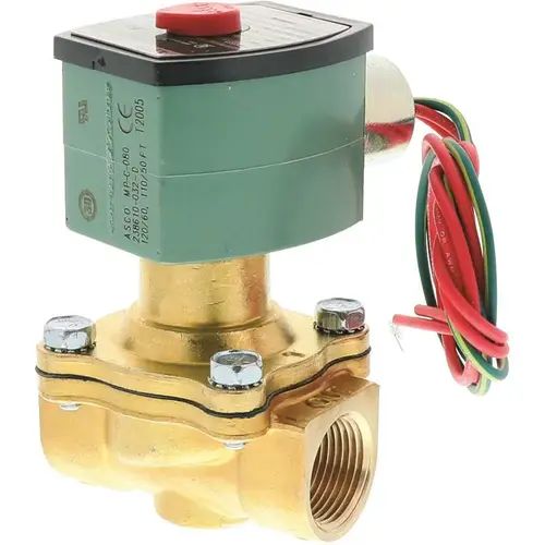 2 Way Normally Open 3/4" Npt 120v 0-125psi Gas 0-150psi Air