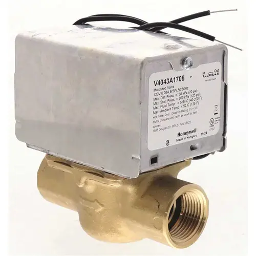 Valve 120vac 3/4" Npt Spring Return To Close 3.5cv 20 PSI