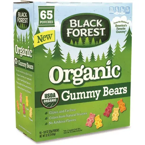 Black Forest Organic Gummy Bears, 0.8 Oz Pouch, Package Of 65