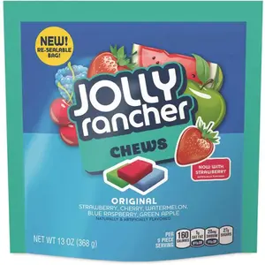 Jolly Rancher GRR24600300 Jolly Rancher Chews Candy, Assorted Flavors, 13 Oz Pouches, 4 Count