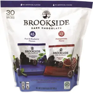 Brookside GRR22001031 Dark Chocolate Fruit, Acai Blueberry And Pomegranate, 30 Pouches/bag